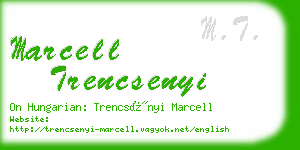 marcell trencsenyi business card